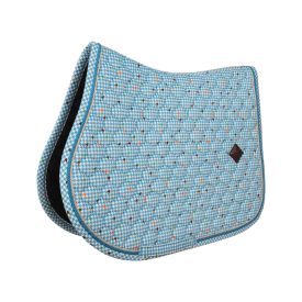 Saddle Pad Velvet Pied-de-Poule Show Jumping