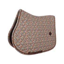 Saddle Pad Velvet Pied-de-Poule Show Jumping