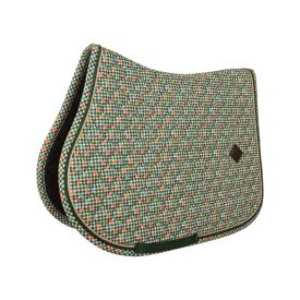 Saddle Pad Velvet Pied-de-Poule Show Jumping