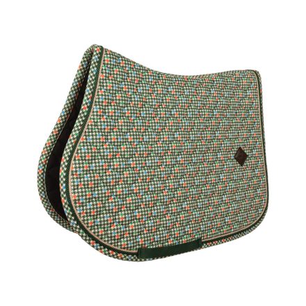 Saddle Pad Velvet Pied-de-Poule Show Jumping