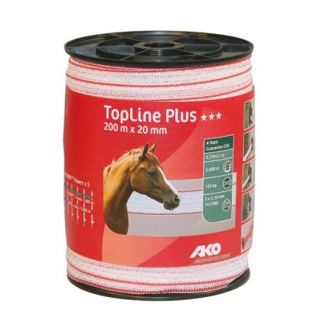 Szalag Topline 200m/20mm fehér